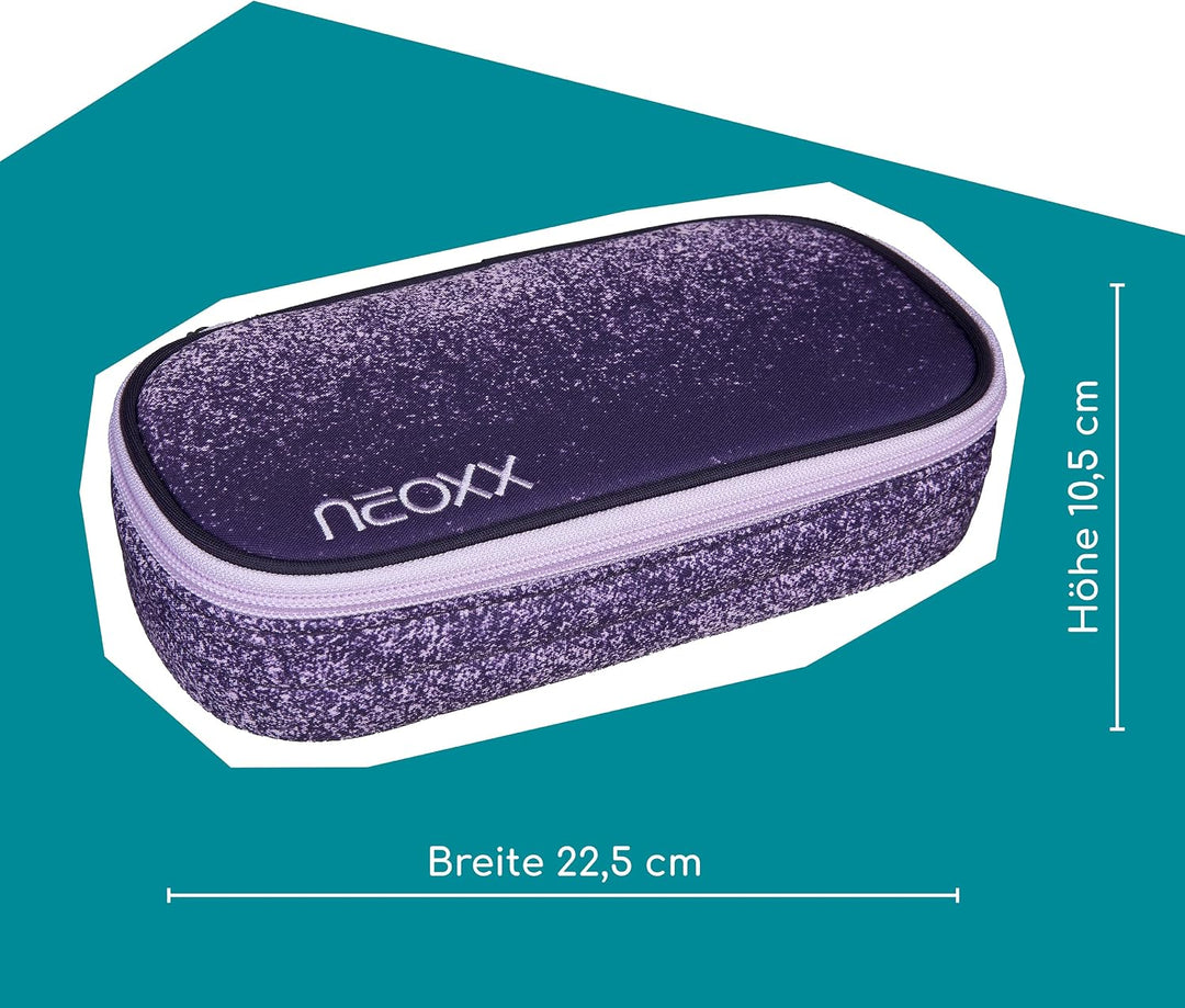 neoxx - Jump Schlamperbox - Recycelte PET-Flaschen, Hauptfach mit Reissverschluss, 10 Stifteschlaufe
