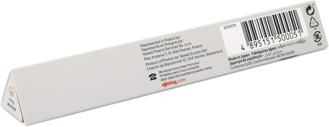 rOtring 800 Kugelschreiber | mittlere Spitze | Schwarze Tinte | Schwarze Schaft | nachfüllbar Schwar