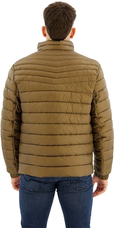 BOSS Herren Oden1 Wasserabweisende Steppjacke mit Logo-Aufnäher 46 Open Brown243, 46 Open Brown243