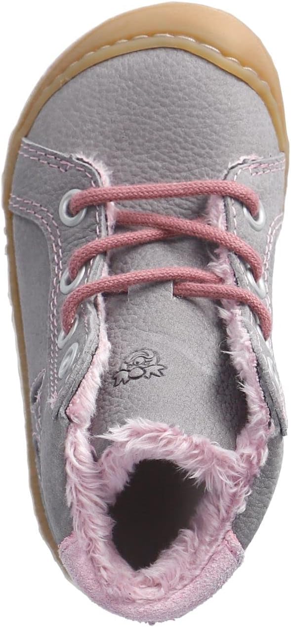 RICOSTA Mädchen und Jungen Lauflernschuhe GEORG,Warmfutter,Leder,WMS:Mittel/Weit 21 EU Grau 450, 21