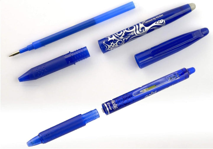 PILOT FriXion Ersatzminen 0.7 – 9 Stück – Farbe Blau – FriXion Nachfüllminen mit radierbarer Tinte