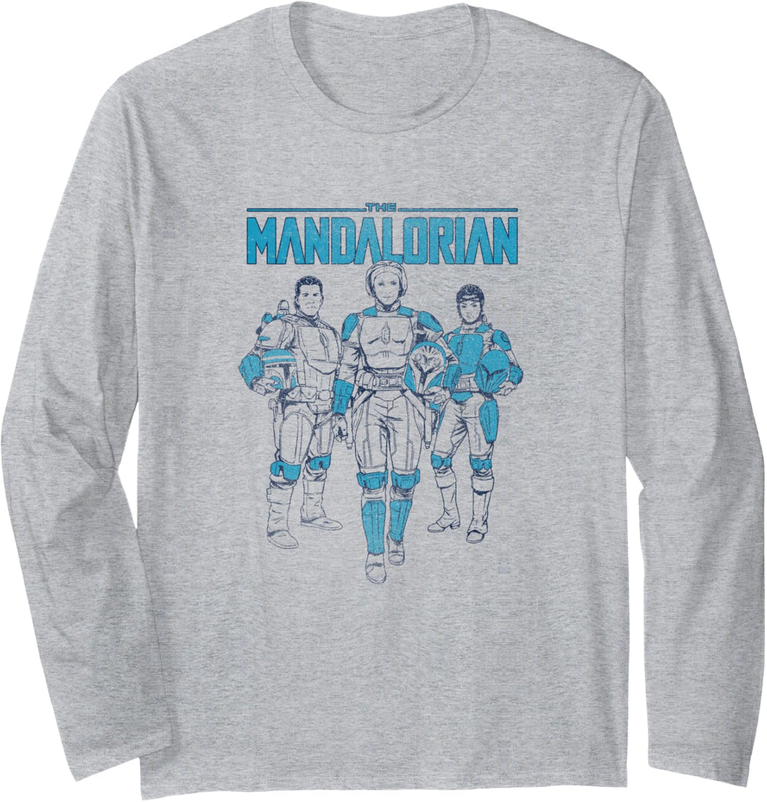 Star Wars: The Mandalorian Retro Bounty Hunters Langarmshirt