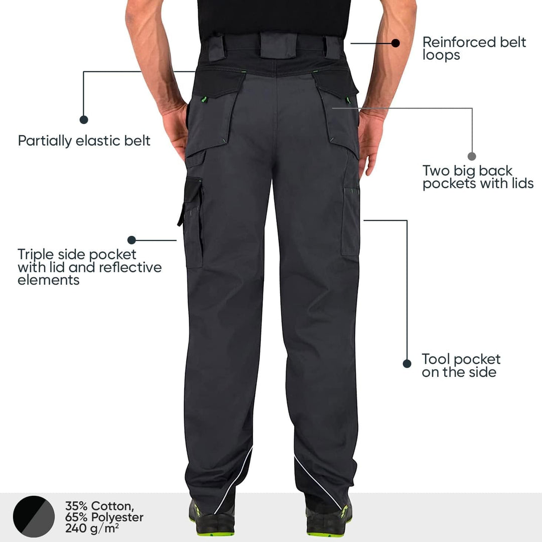 BWOLF Brave Arbeitshosen Männer Arbeitshose Herren Arbeitshose mit multifunktionalen Seitentaschen,