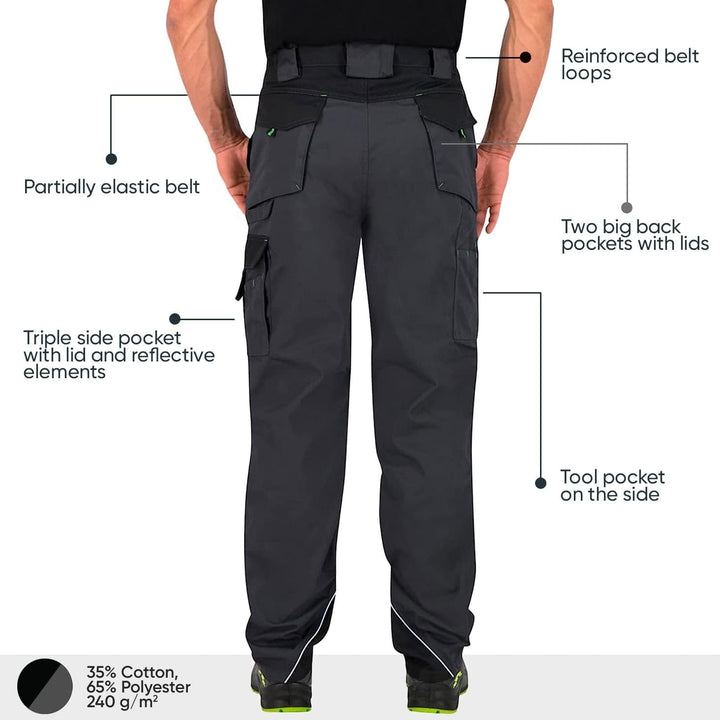 BWOLF Brave Arbeitshosen Männer Arbeitshose Herren Arbeitshose mit multifunktionalen Seitentaschen,