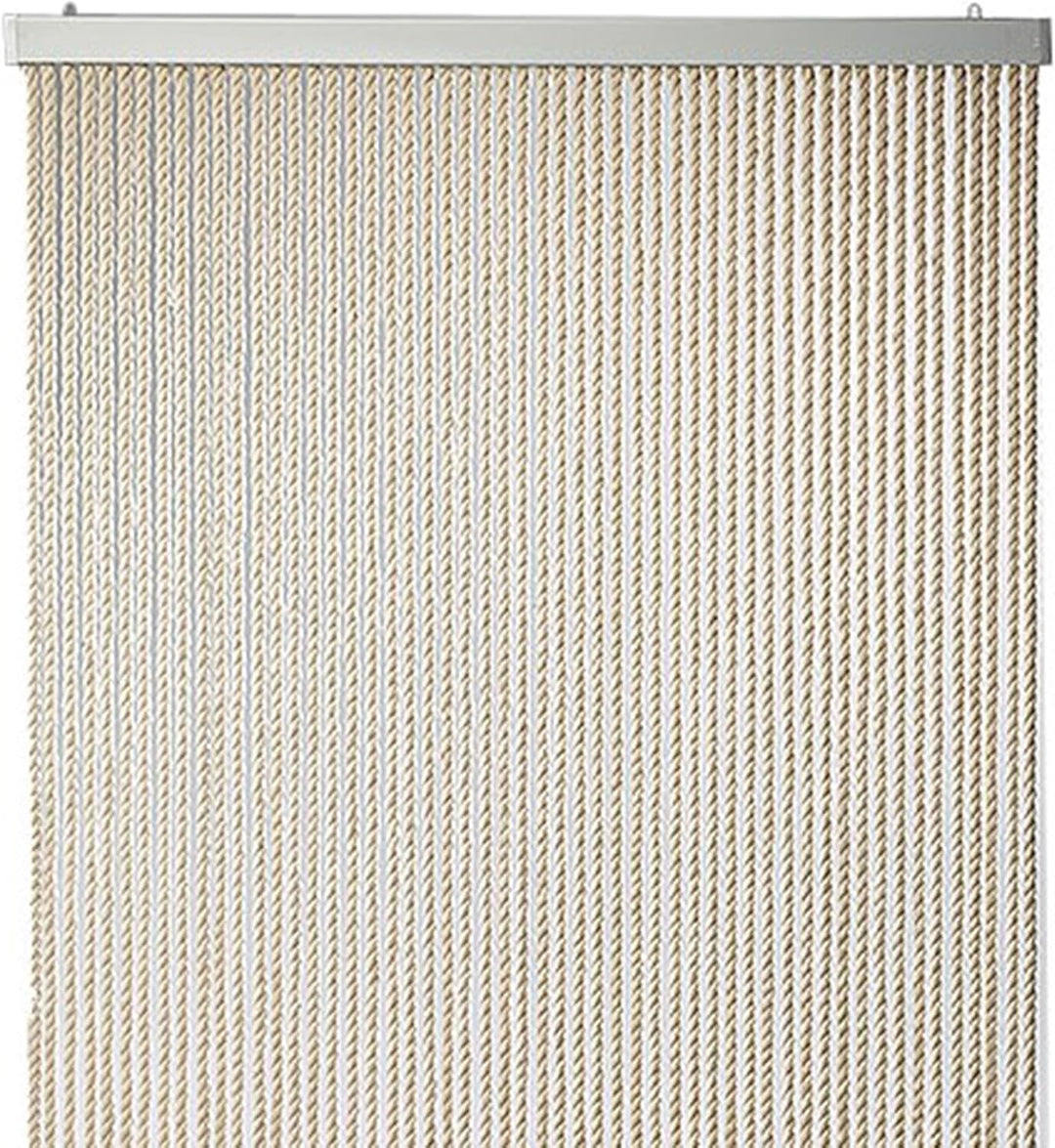 Kobolo Seilvorhang Türvorhang MARITIM 54 Stränge Dekovorhang - 90 x185/195 cm - Beige