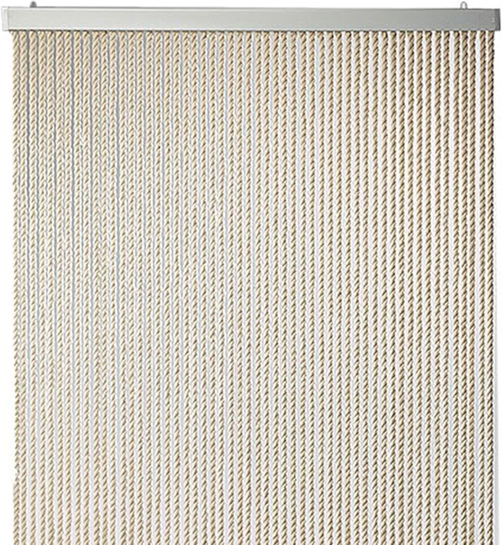 Kobolo Seilvorhang Türvorhang MARITIM 54 Stränge Dekovorhang - 90 x185/195 cm - Beige