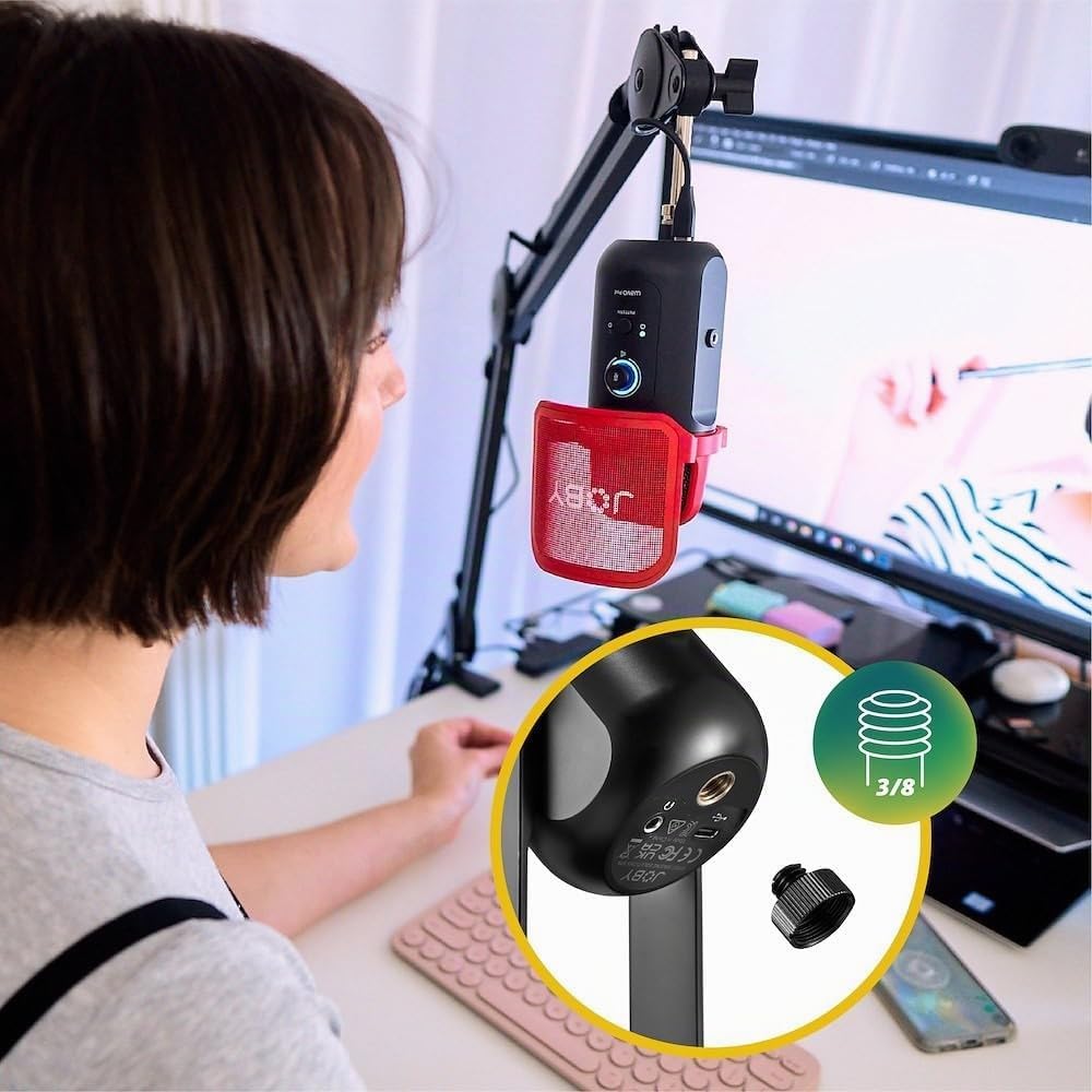 JOBY Wavo POD USB-Kondensatormikrofon für PC, Streaming USB Mikrofon, Gaming Podcasts, mit Stummscha