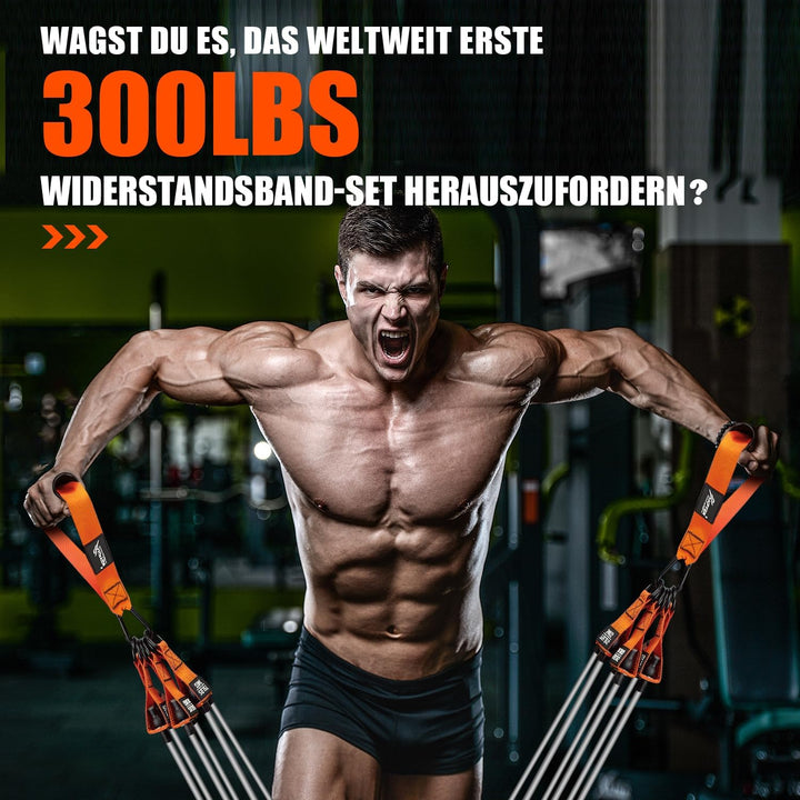 Resistance Bands Widerstandsbänder, 300lbs Fitnessbänder Expander Tube Bands, Widerstandsbänder Set