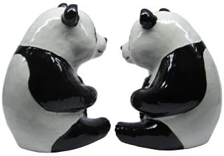 Keramik Salz- und Pfefferstreuer Set, Tiermotiv, Fauna, ca. 13 x 9 cm (Pandas), Pandas