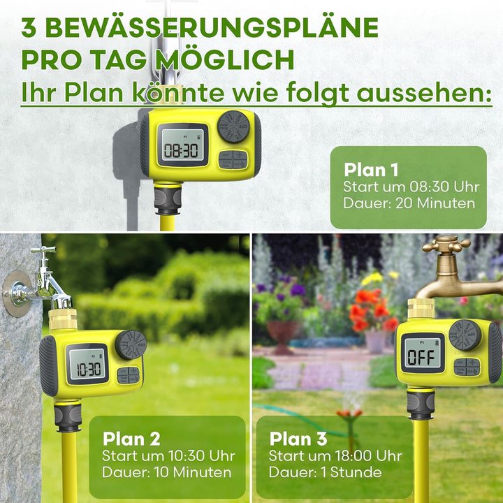 rainfactory Bewässerung Zeitschaltuhr, IPX5 wasserdicht, Water Timer, Digitale Zeitschaltuhr Wasserh