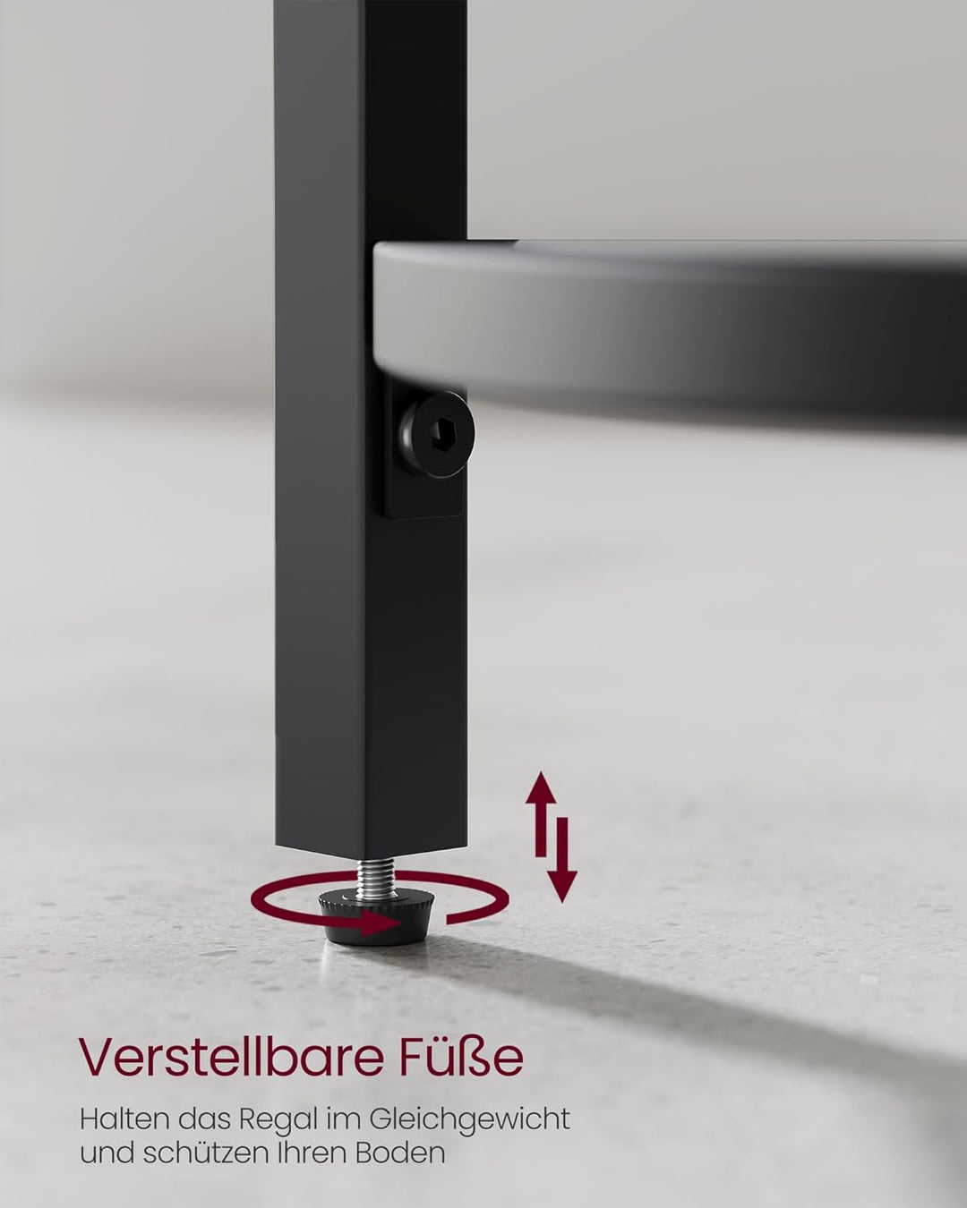 VASAGLE Eckregal 5 Ebenen, Bücherregal, Pflanzenregal, Standregal, Badezimmerregal, Ablagen aus Hart