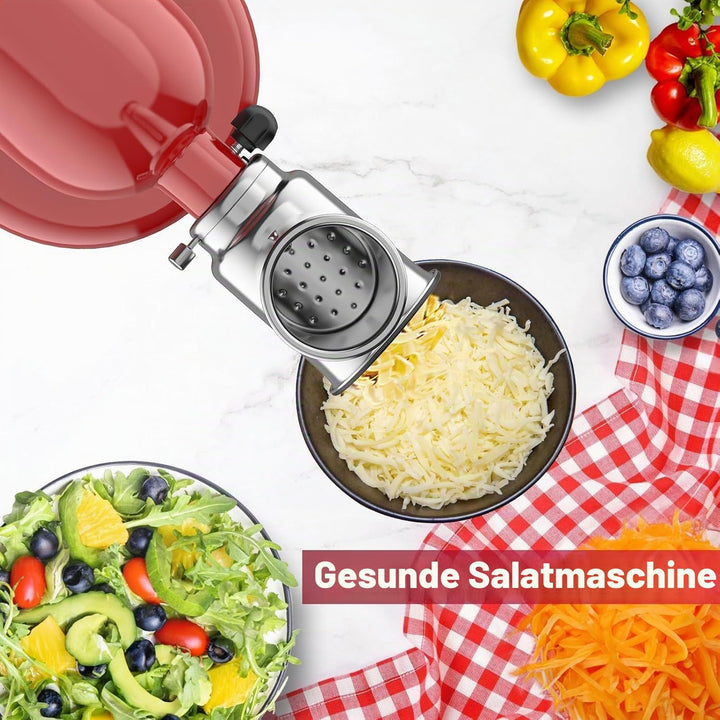 Edelstahl Slicer Shredder Aufsatz für KitchenAid Standmixer, Salatmaschine mit Gemüseschneider, Sala