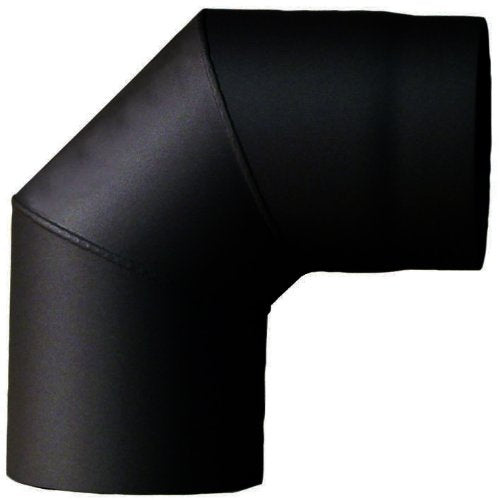 Jeremias Ofenrohr-Bogen 130 mm, 90 Grad, schwarz,