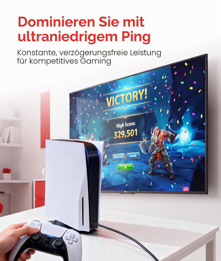 LINKUP - [GHMT &amp; DSX8000 Zertifiziert] Cat8-Ethernet-Patchkabel S/FTP 22AWG Doppelt Geschirmtes Mass