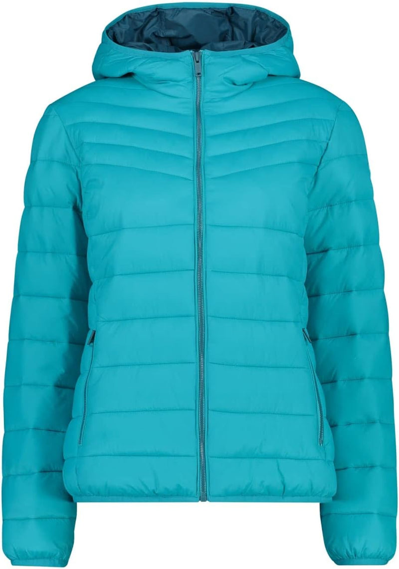 CMP Damen Damenjacke mit Fester Kapuze Coat, Lagune