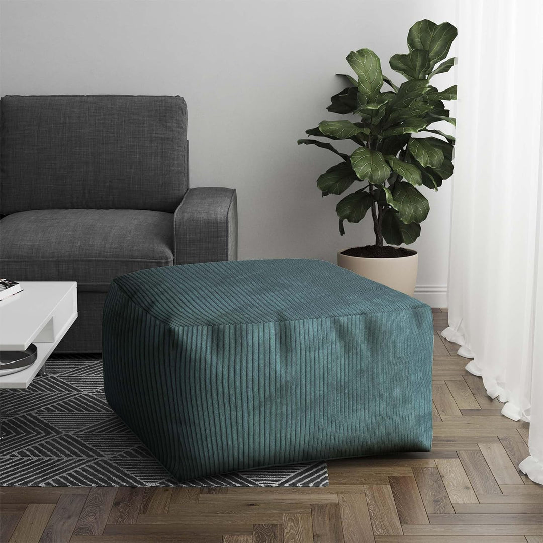DreamRoots Pouf Hocker Comfort 70x70x40cm - Couch Hocker - Pouf Cord - Hocker Wohnzimmer - Fusshocke