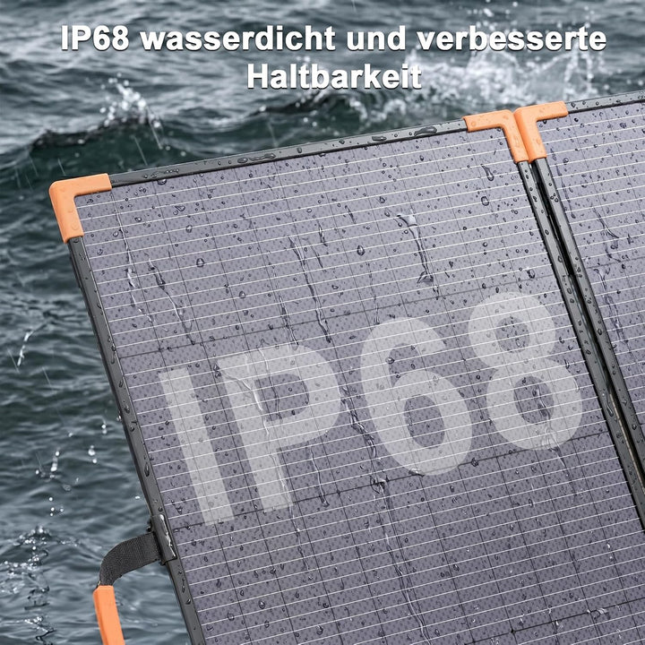 200 Watt Tragbares Solarpanel, 20-V-bifaciales Faltbares Solarladegerät, 23,5% hoher Wirkungsgrad fü