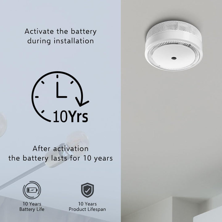 ELRO FS801061 FS8010 Mini Rauchmelder-Kompakt Design-mit 10 Jahres Batterie-EN 14604-6-Pack Rauchmel