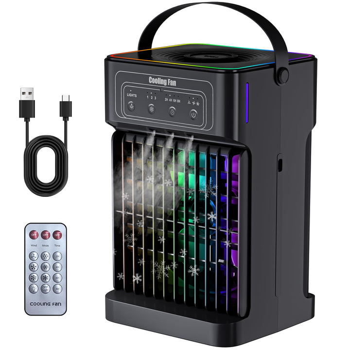 Klimaanlage Mobil, 4-in-1 Mobile Klimaanlage, Ventilator mit Wasserkühlung 1100ml Wassertank, Air Co