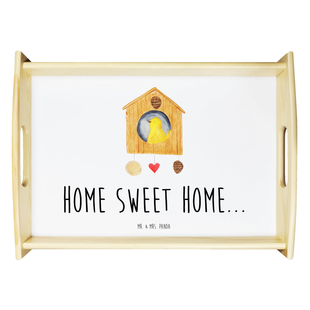 Mr. & Mrs. Panda Sofa Tablett Vogelhaus Home - Geschenk, Lustige Sprüche, Vogel, Haus, Umzug, Holzta