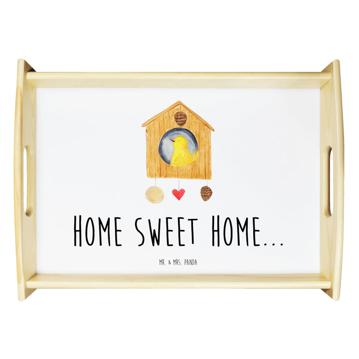 Mr. & Mrs. Panda Sofa Tablett Vogelhaus Home - Geschenk, Lustige Sprüche, Vogel, Haus, Umzug, Holzta