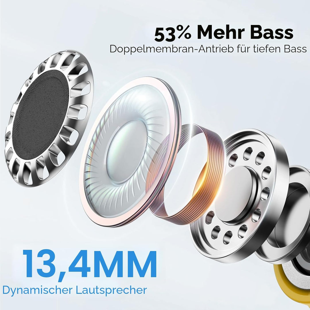2025 Neue Bluetooth 5.4 Kopfhörer, QXQ Kopfhörer Kabellos Sport In Ear Headphones mit 4 ENC Mic, 40