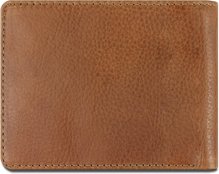 mano Don Montez Geldbörse Leder - Portemonnaie Herren Damen Querformat Cognac - Geldbeutel Portmonee