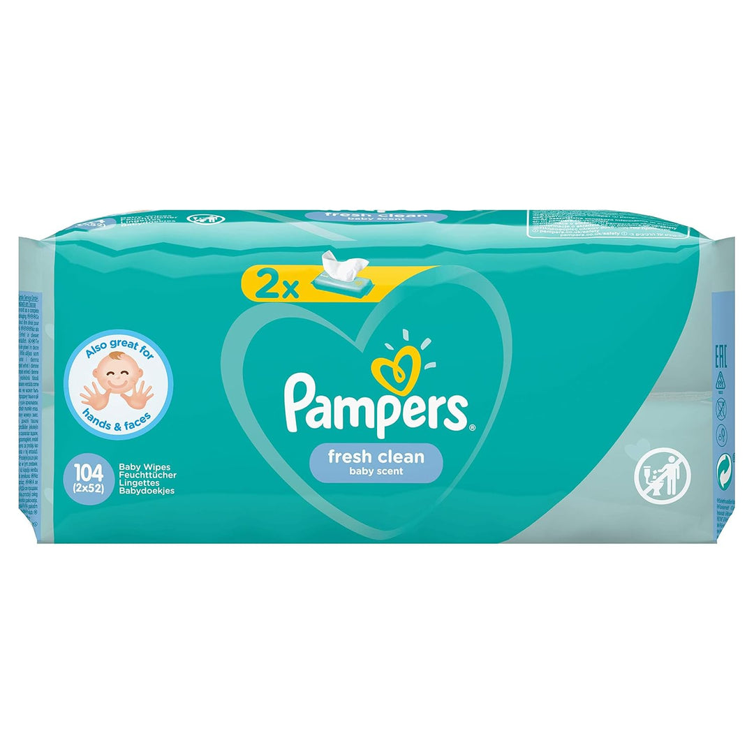 Pampers 81688037 Fresh Clean Baby Feuchttücher, weiss