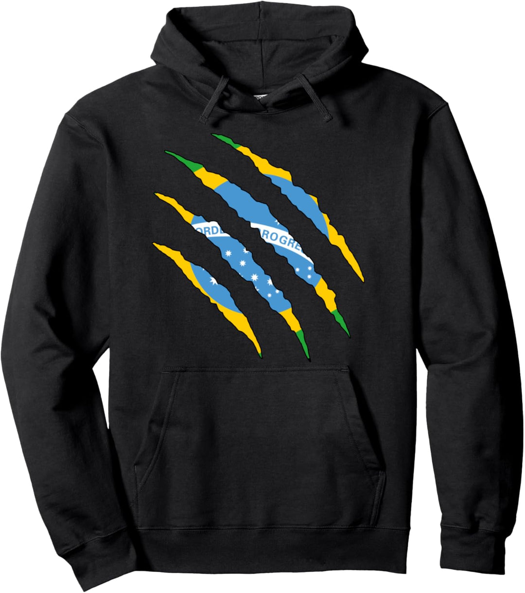 Brasilianische Flagge Brasilien Pullover Hoodie