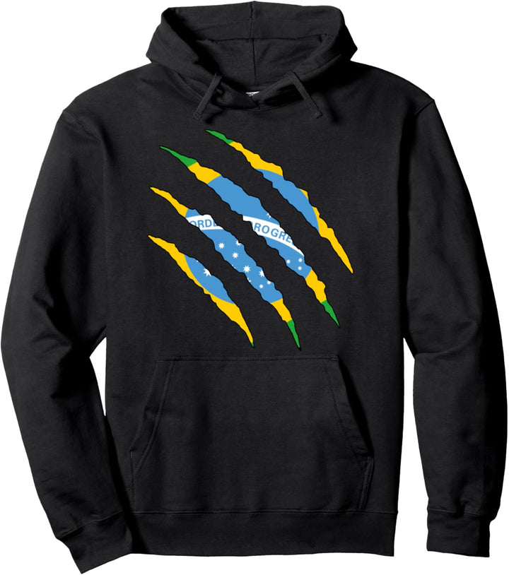 Brasilianische Flagge Brasilien Pullover Hoodie