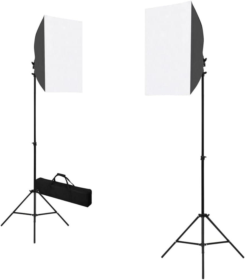 vidaXL Fotostudio Set Softbox Leuchte Studioleuchte Studiolampe Hintergrund Hintergrundsystem Studio