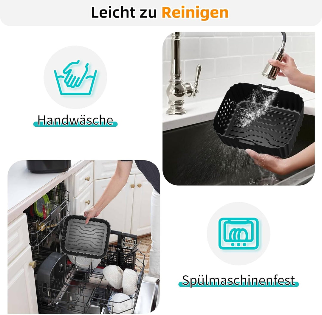 Silikonform Heissluftfritteuse Zubehör für Philips Airfryer 4000 Series Stacked Dual Basket 10L, Acc