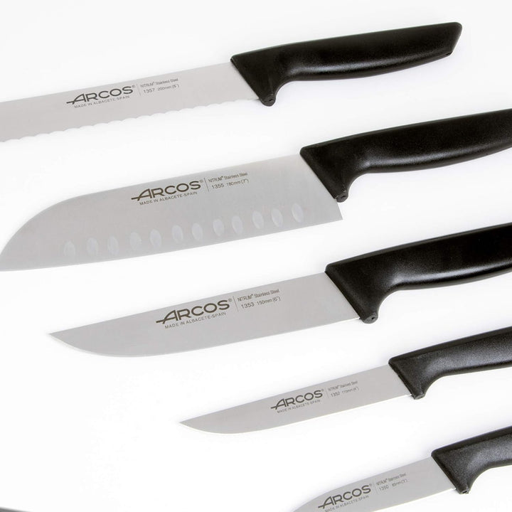 Arcos Professionelles Küchenmesser-Set | Professionelle Küchenmesser | Edelstahlmesser mit schwarzem