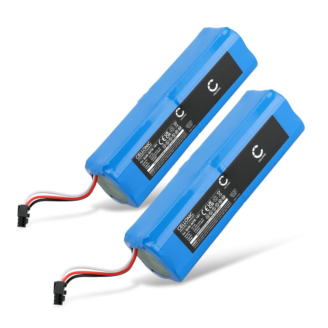 CELLONIC 2X Akku kompatibel mit Roidmi Eve Plus, Xiaomi Viomi S9 2x Akku 5200mAh, 2x Akku 5200mAh