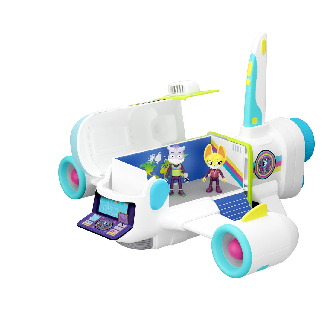BANDAI - Wilde Ermittlungen – R.O.N Jet Box – Flugzeug mit 2 exklusiven Figuren und abnehmbaren Sege