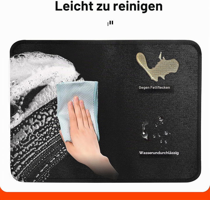 Feuerfeste Unterlage 50 x 70cm-1mm, Hitzeschutzmatte für Luftfritteuse, Hitzebeständige Unterlage fü
