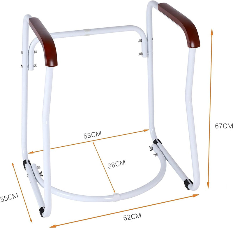 Mobile WC-Aufstehhilfe, Toiletten aufstehhilfe, Toilettengestell mit rutschfesten Gummifüssen, Rutsc