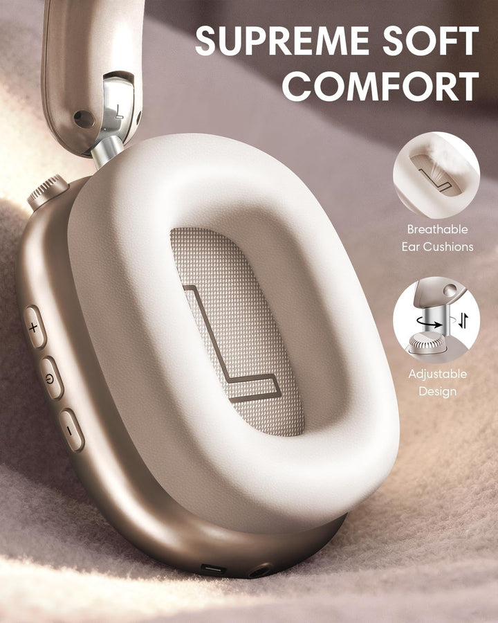 Wentronic Y02 Aktive Noise Cancelling Kopfhörer,60 Std.5 EQ-Musikmodi,Hi-Res-Audio,Tiefe Bässe,faltb
