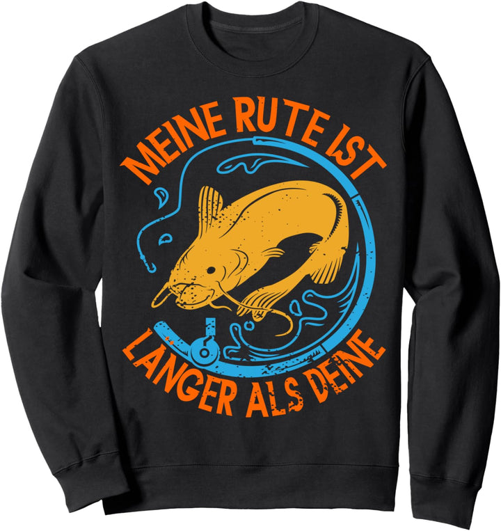 Angeln Mädchen Anglerin Fischerin Angler Sweatshirt