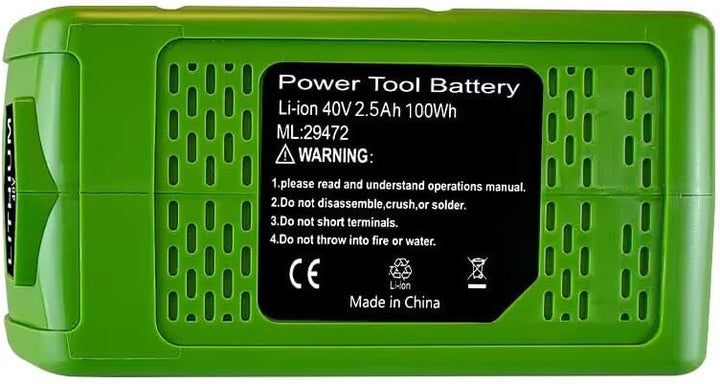 aunstarwei 40V 2500mAh Li-ion Ersatz Akku für greenworks 40v akku G-MAX 29252 20202 22262 25312 2124