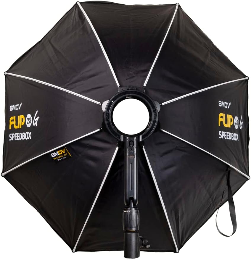 Professionelle SMDV Speedbox-Flip28G Softbox 70 cm - Schnell aufzubauen, Gleichmässiges Licht, Trage