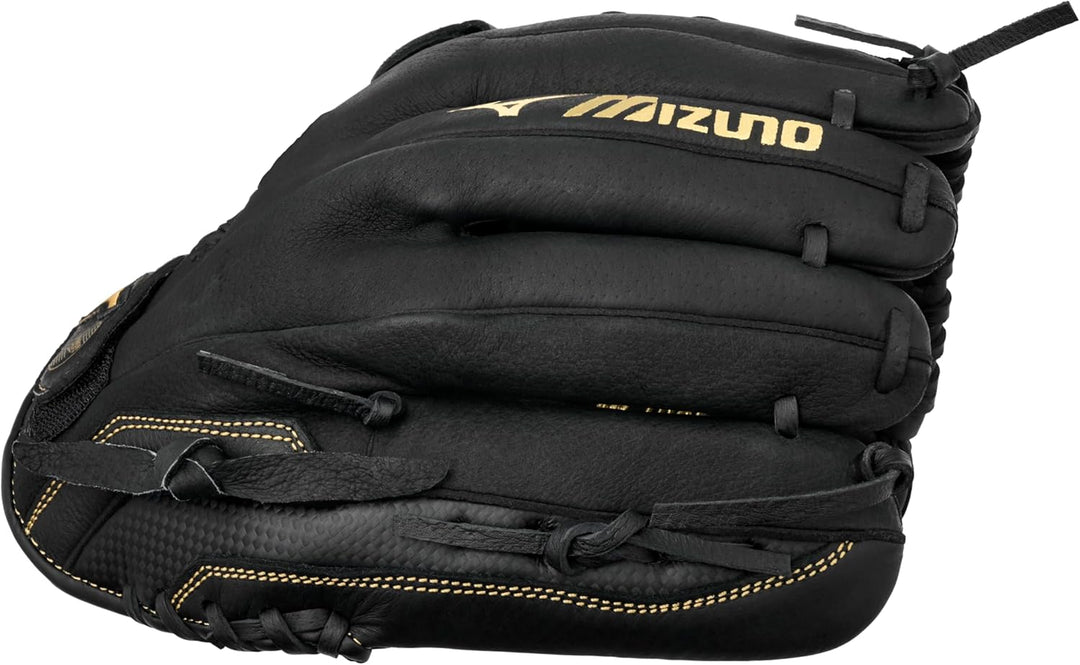 Mizuno Premier Slowpitch Softball-Handschuh-Serie Linke Hand Wurf 30,5 cm (12 Zoll) Schwarz/Gold H W
