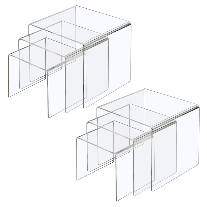 Boxalls 2 Set Acryl Display Risers, Klare Produktstände für Sammlungen, Schmuck Display Riser Regal