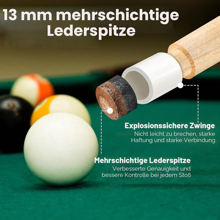 JX Billardqueues für Kinder, 91,4 cm, Shorty-Queues, Billard-Queue-Sticks für Kinder, Hartholz, Bill
