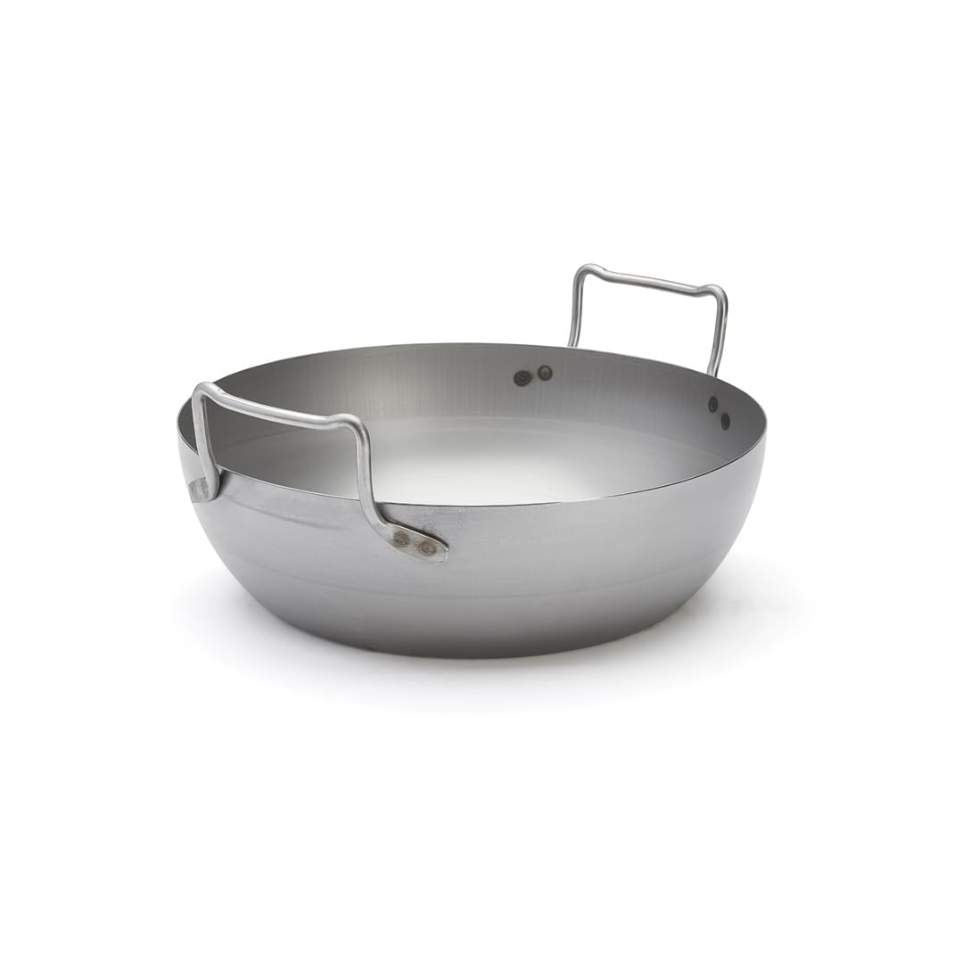 De Buyer - 5050.36 - Fritiertopf gewölbt, ohne korb - 36cm, Blau 36 centimeters, 36 centimeters