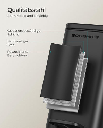 SONGMICS Kosmetikeimer, 5 Liter, Mülleimer Bad, mit Deckel, Tretmülleimer, Abfalleimer klein, schmal