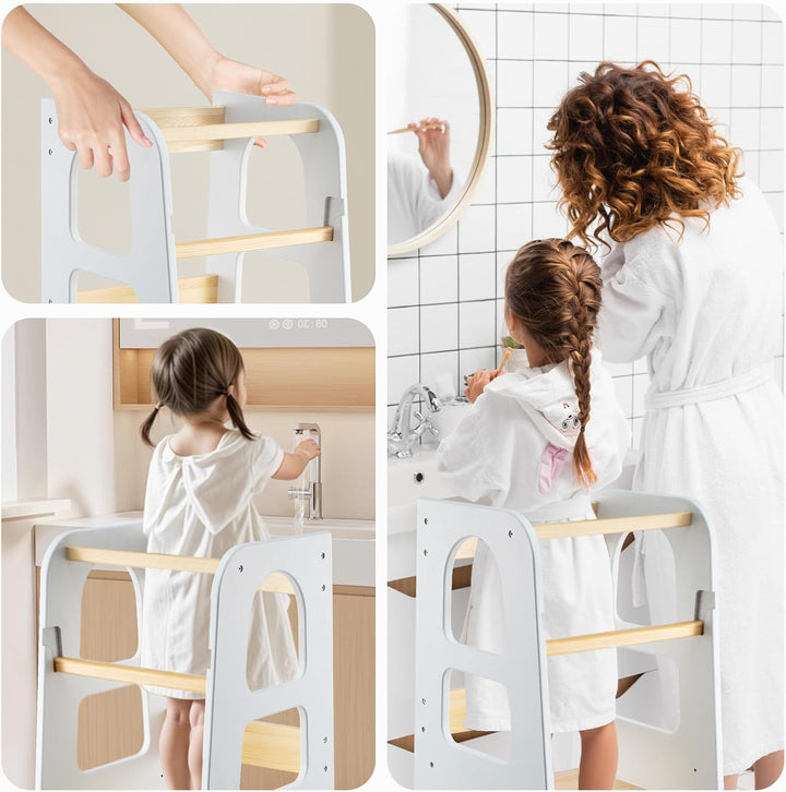 Lernturm Ab 1 Jahr Learning Tower In DREI Gängen Verstellbar Hölzerner Lernturm Kinder Für Die Küche