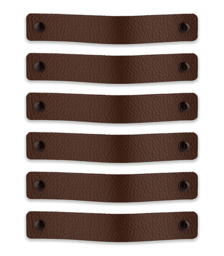 Brute Strength - Ledergriffe für Möbel - Braun - 6 Stück - 20 x 2,5 cm - Schrankgriff, Türgriff für