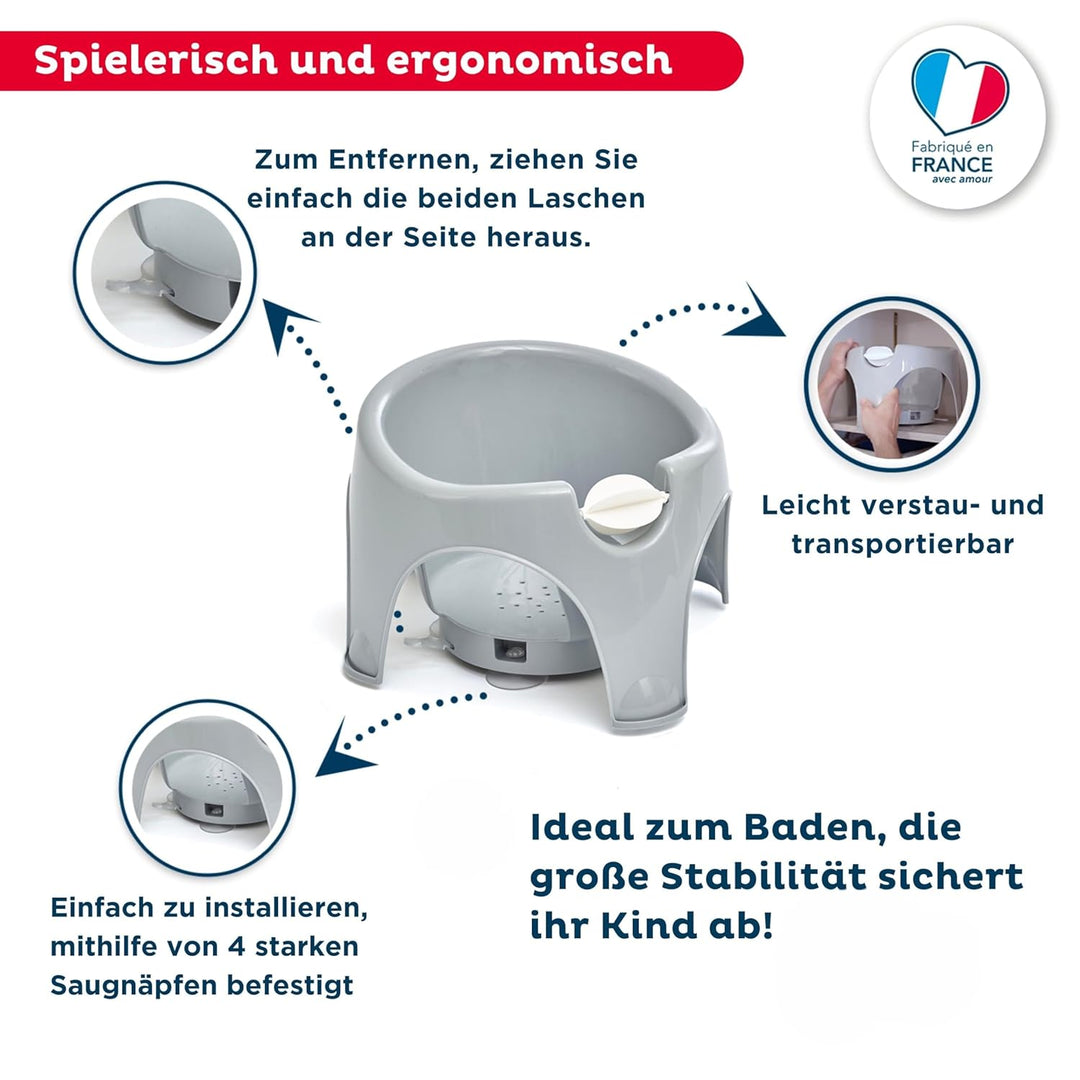 Thermobaby - Baby-Badering Aquafun - Bequemer, lustiger & stabiler Badering - Ergonomisches Design -