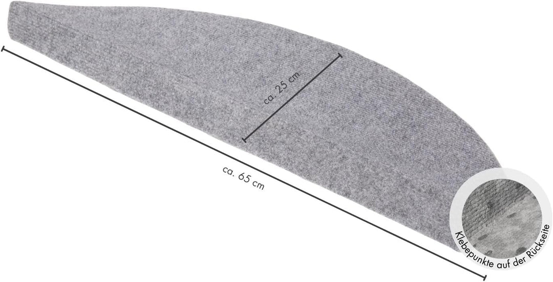 andiamo Stufenmatte Paris - Treppenstufen Matten selbstklebend - Treppenteppich 15er Set - Stufenmat